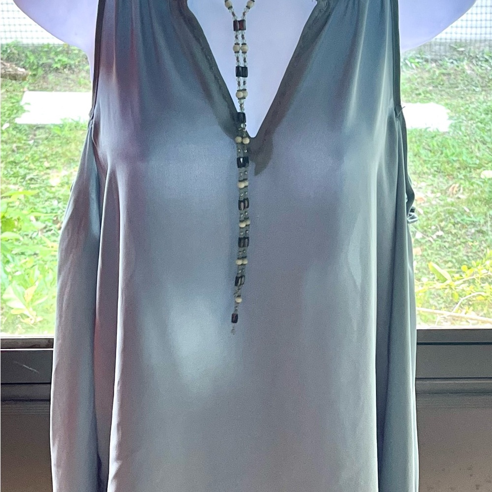 Maurices Grayish Green Women's Blouse with Drop Sleeves NWT